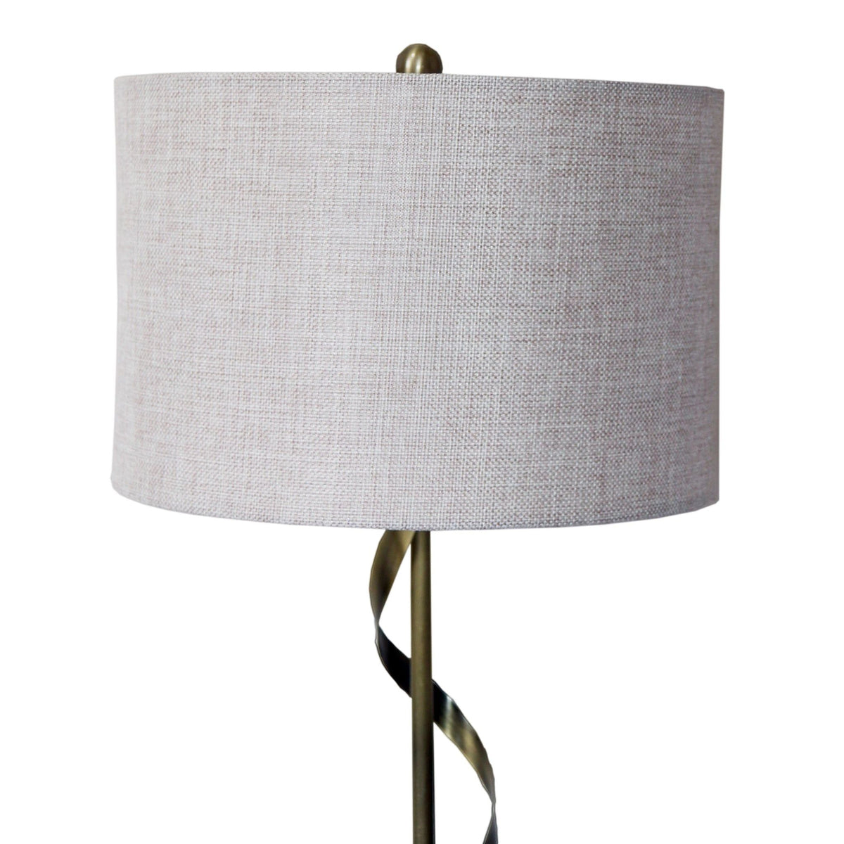 Nightstand Desk Lamp with Twisted Base - White
