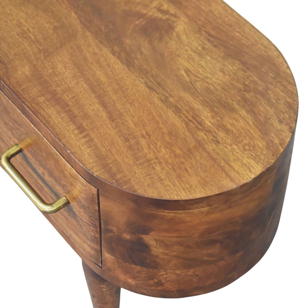 Solid Wood Valenza Media Unit with Storage Drawers - Chestnut