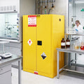 90 Gal Flammable Safety Cabinet with Fire-Resistant Construction - Yellow