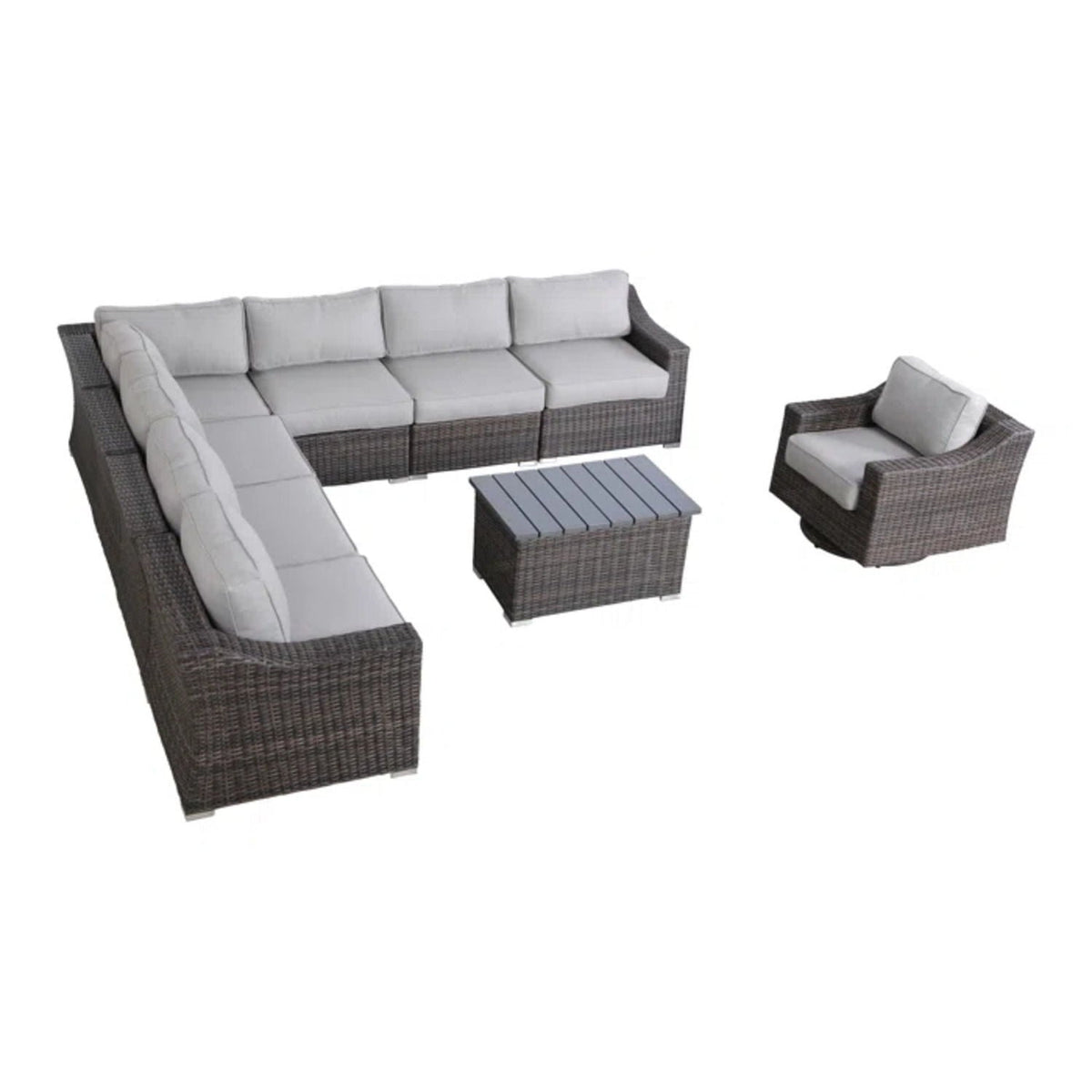 Stylish Sofa Seating Group With Cushions - Multiple Set Options, Dark Gray, Gray, or Dark Brown