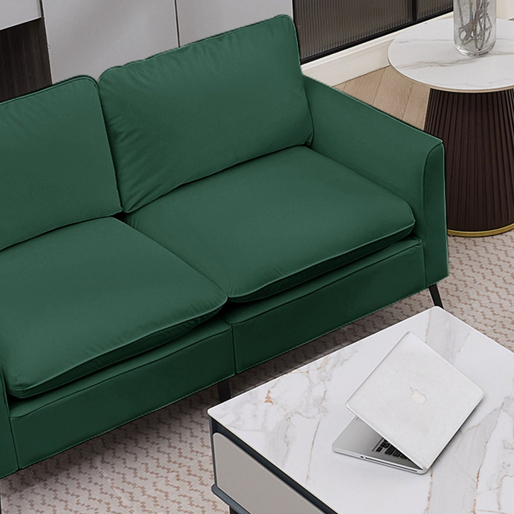 Upholstered Loveseat with Plush Headrest - Multiple Colors