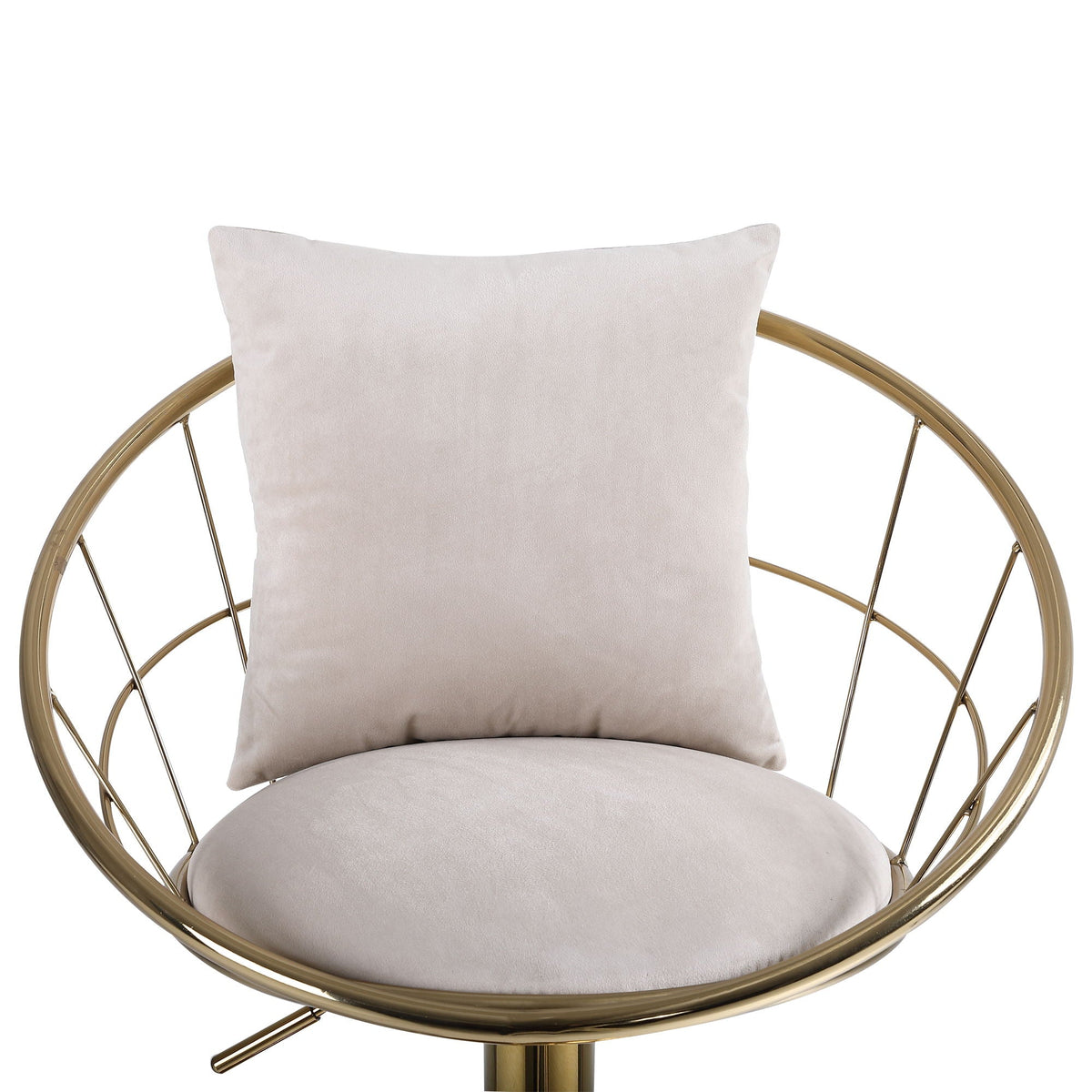 Adjustable Velvet Bar Stool Set with 360° Rotation - Multiple Colors