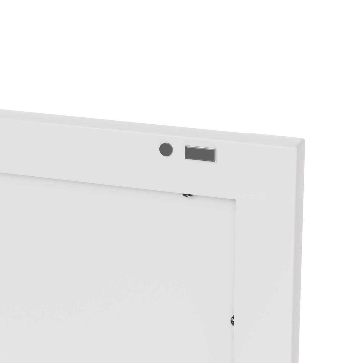 Tall Bathroom Storage Cabinet with Adjustable Shelves - White Steel