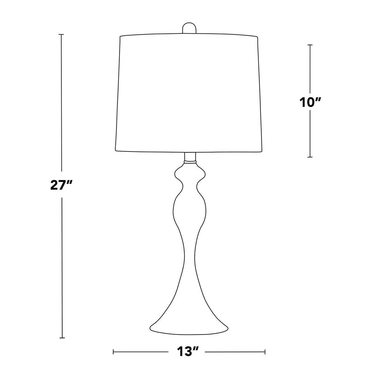 Ashland Contemporary Table Lamp Set with Double-Layer Shade - Multiple Colors