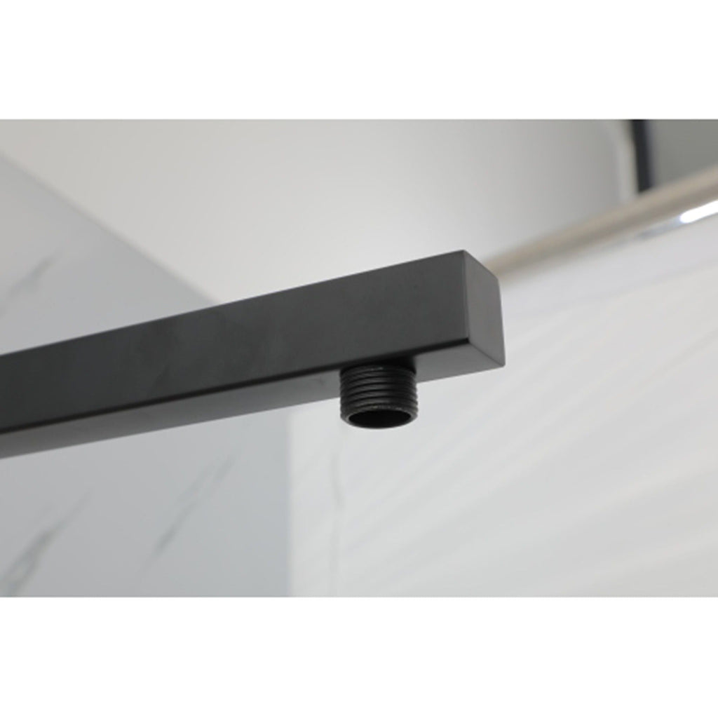 Wall Mounted Shower Arm with Flange – 16" Stainless Steel - Gold, Black, Gray