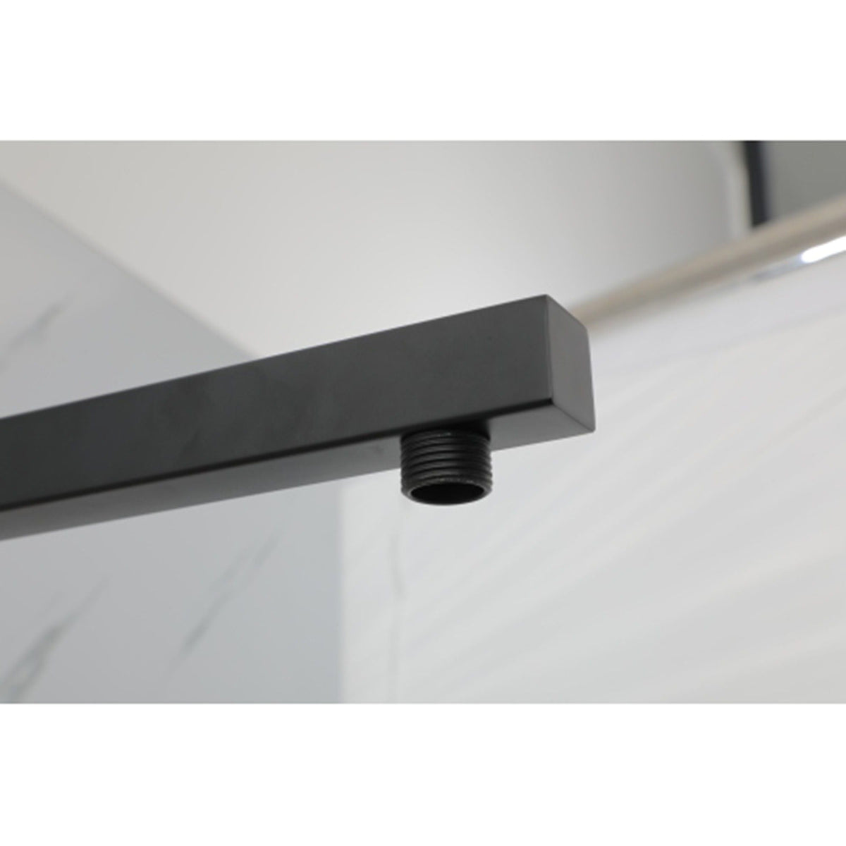 Wall Mounted Shower Arm with Flange – 16" Stainless Steel - Gold, Black, Gray