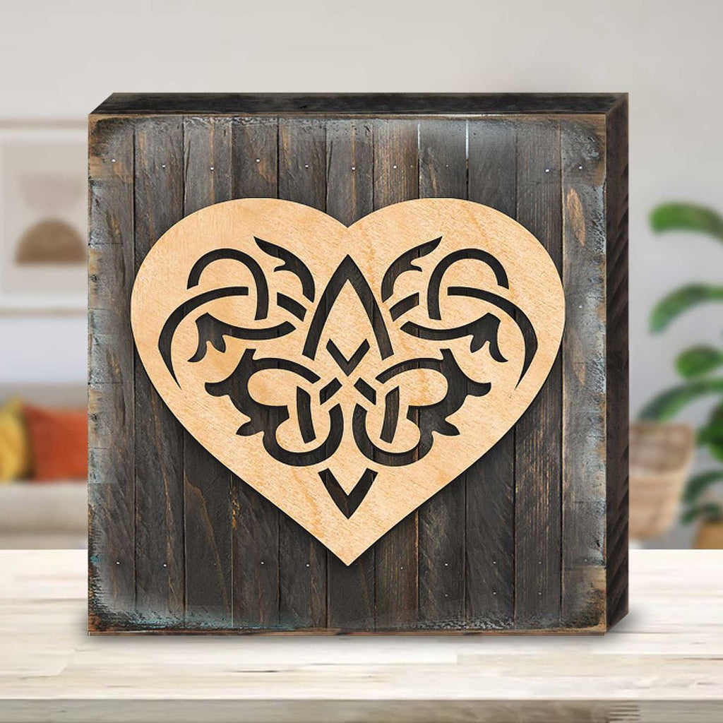 Celtic Heart Decor Art Wooden Wall Art by Celtic Art - Celtic Decor - 953166B