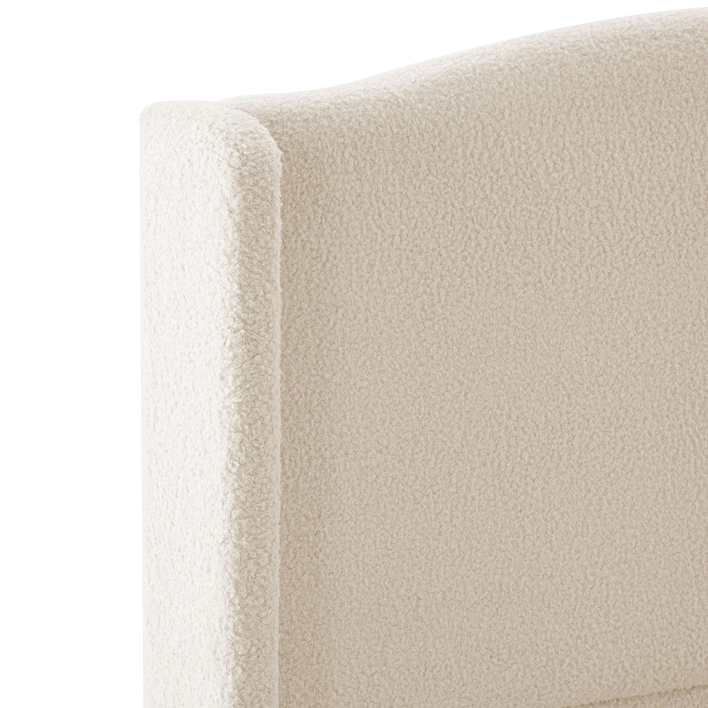 Platform Bed Frame with Tall Headboard and High Footboard - White or Gray