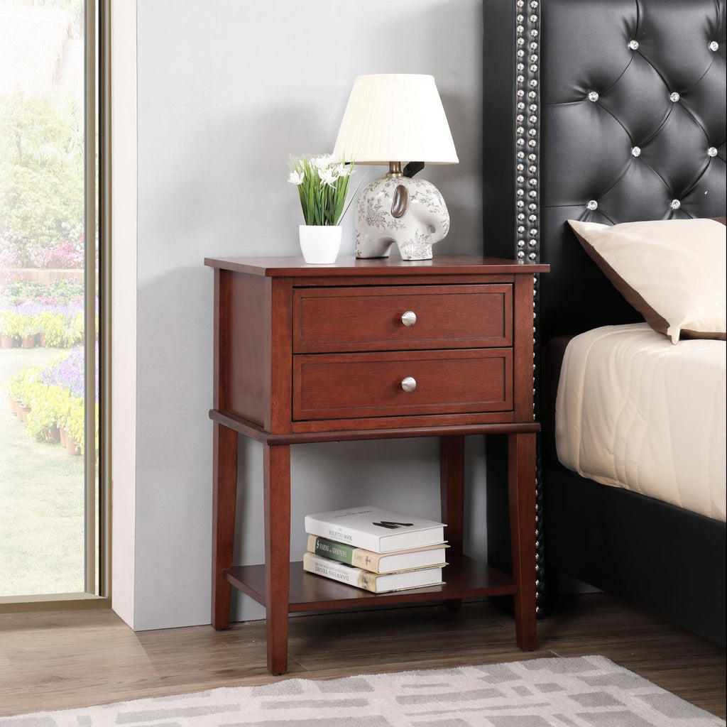 Vibrant Contemporary Nightstand with Smooth Drawer Glides - Multiple Colors