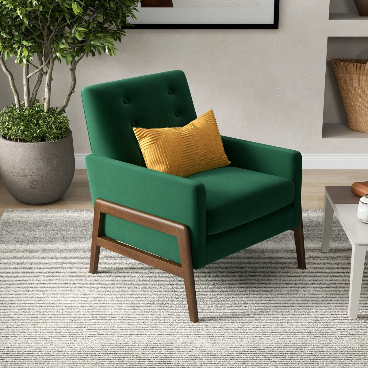 Cole Solid Wood Lounge Chair