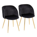Pleated Waves Contemporary Chair Set of 2 with Metal Legs - Black, Gray, or Pearl Silver