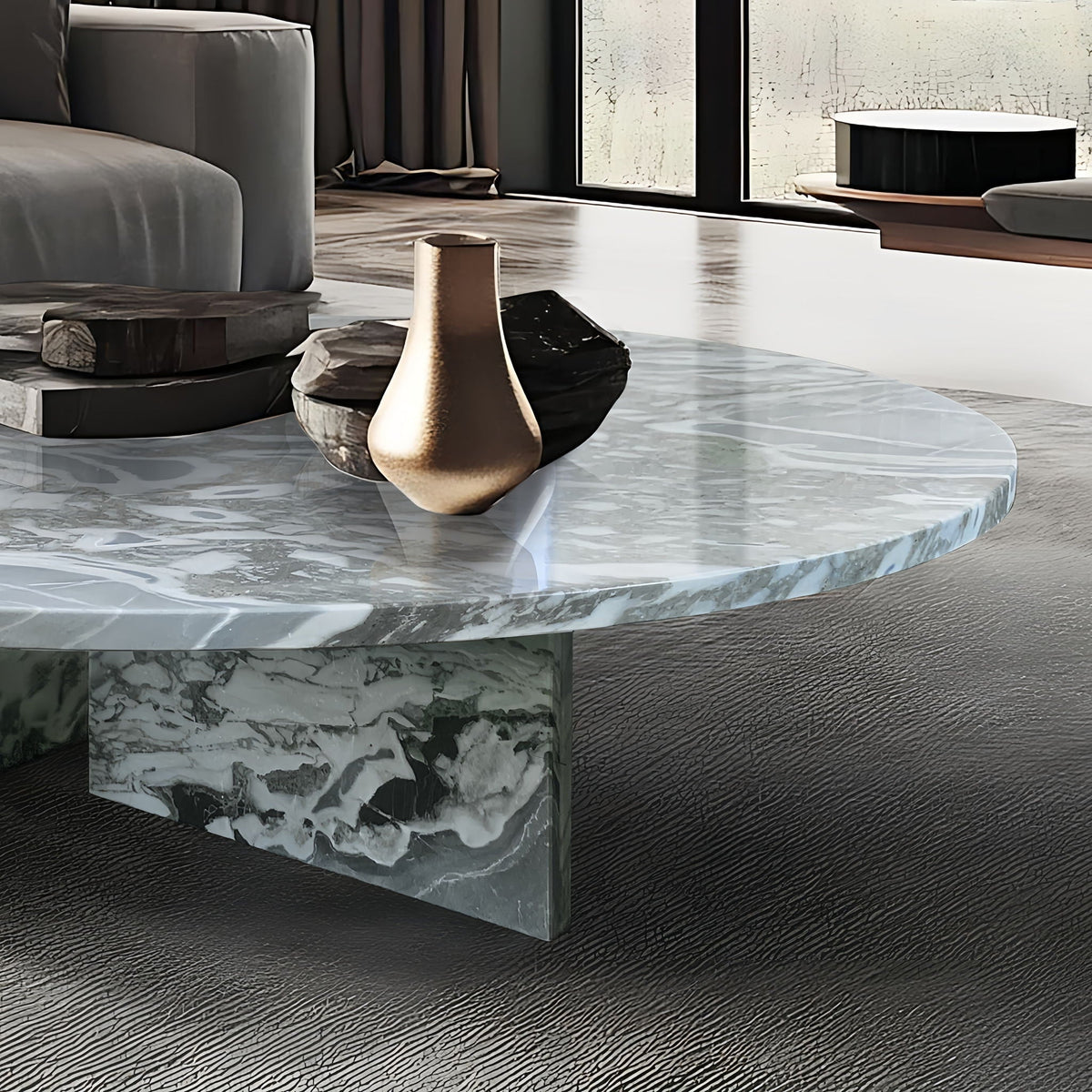 Luxury Coffee Table with Unique Veining - Natural Stone Design