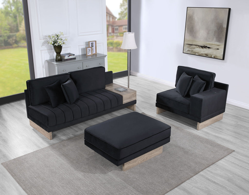 Reversible Sectional Sofa with Storage Compartment and Charging Outlets - Memphis