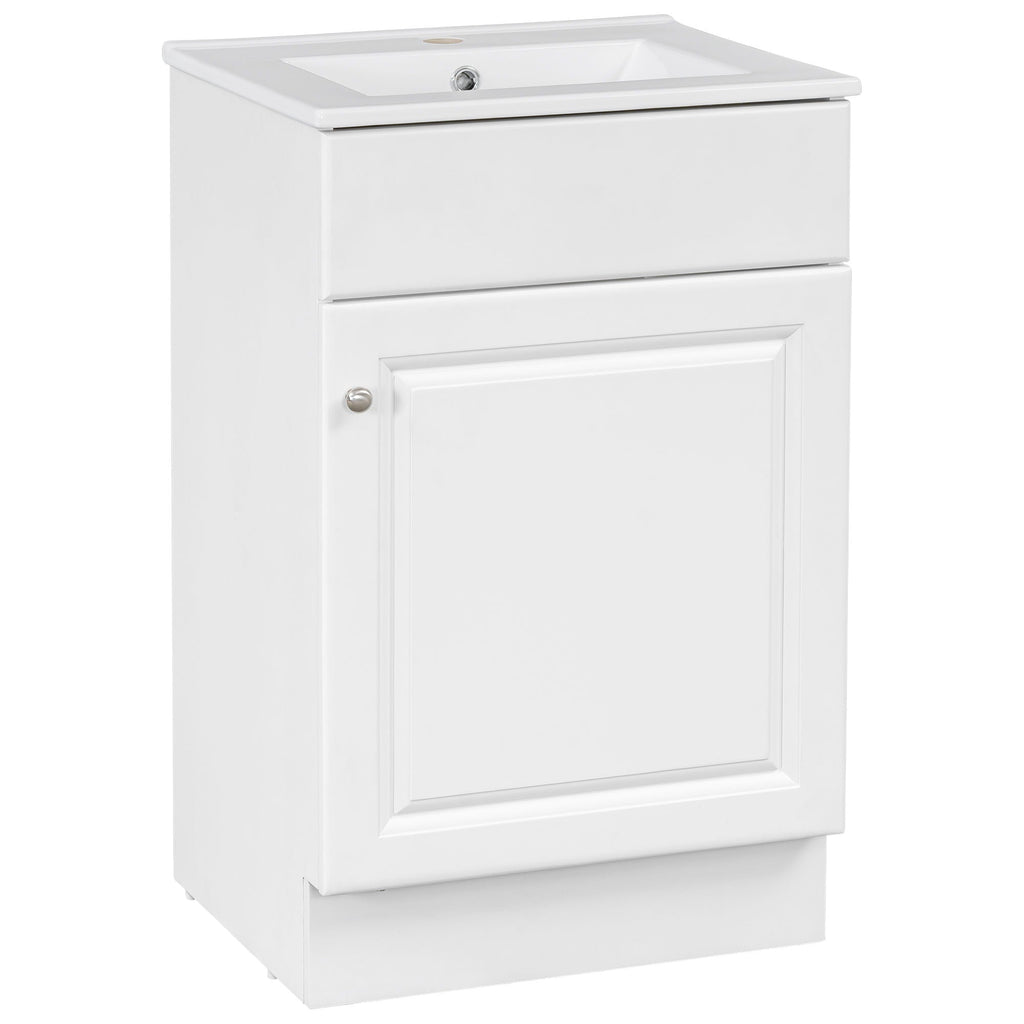 Bathroom Vanity with Sink and Adjustable Shelf - Multiple Colors