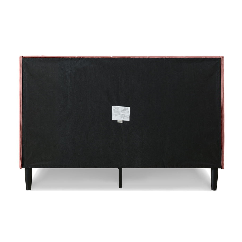 Vertical Tufted Modern Headboard Platform Bed Set with Upholstered Finish - Multiple Colors