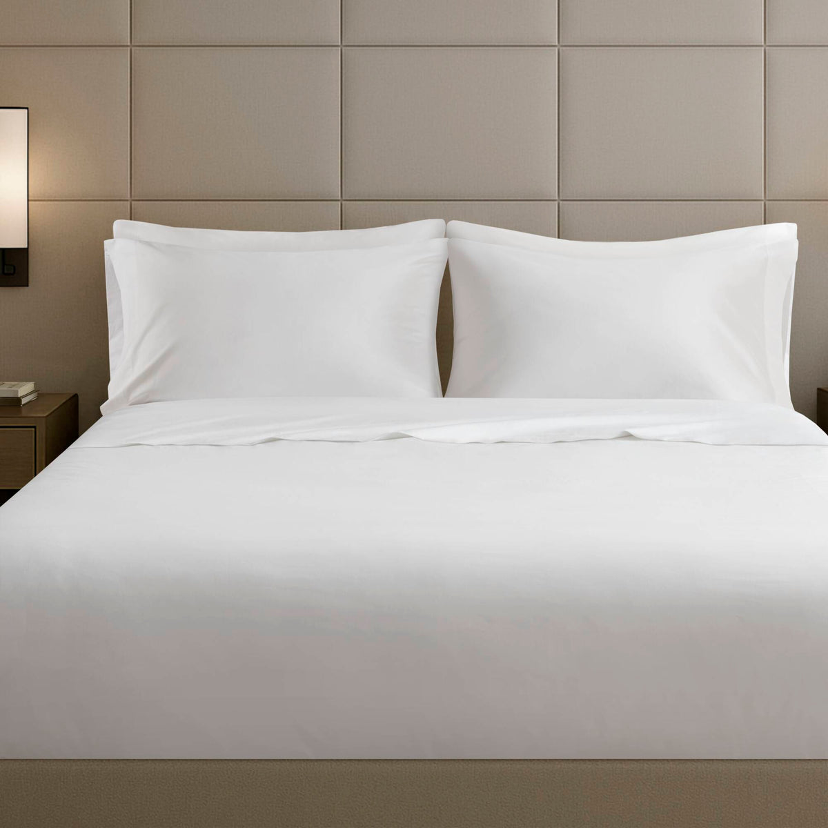King Luxury Cotton Sheet Set with Soft 100% Cotton - White