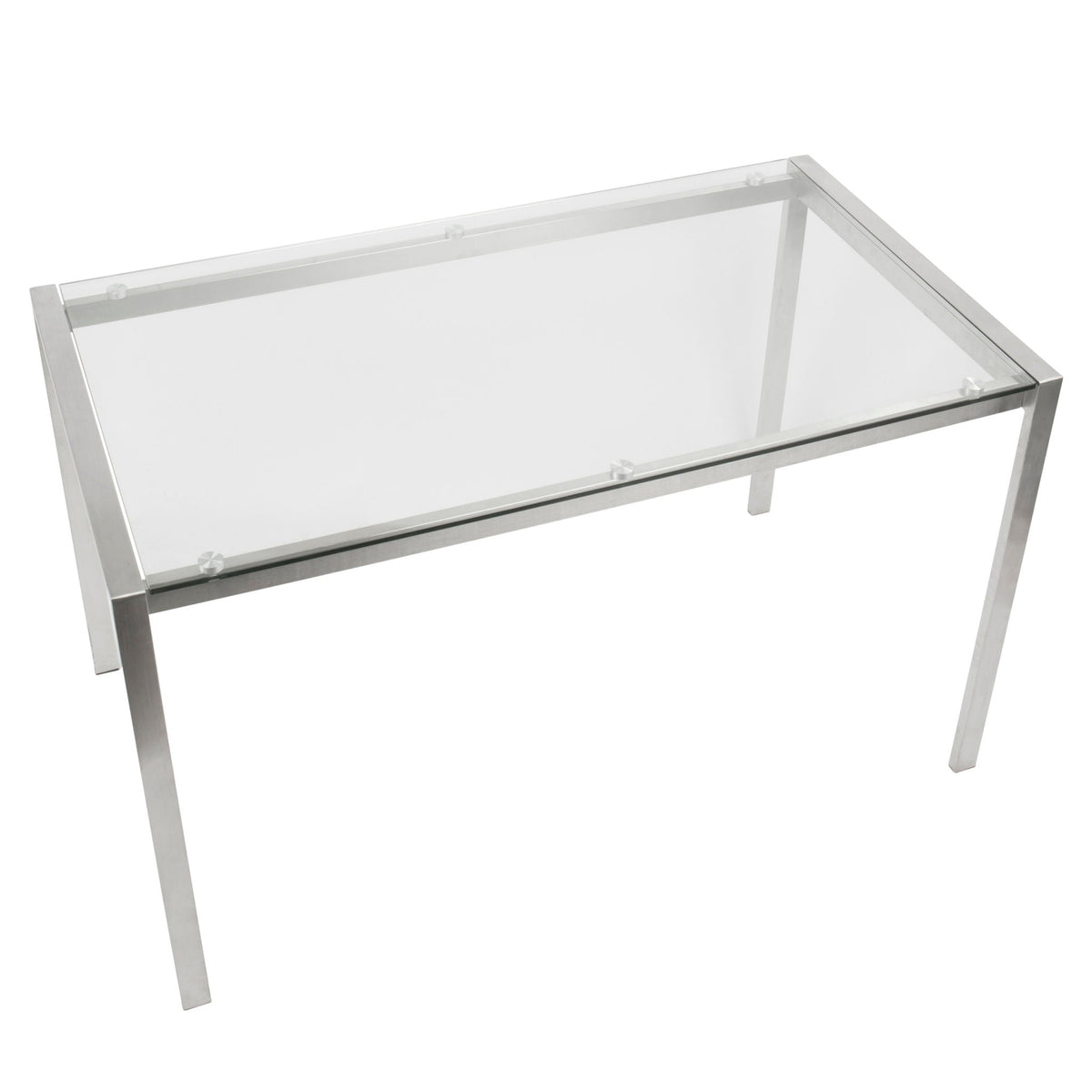 Fuji Modern Dining Table with Glass or Wood Top - Multiple Colors
