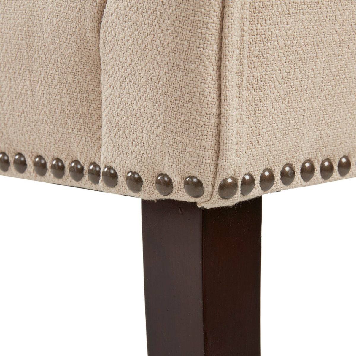 Elegant Design Upholstered Bench with Solid Wood Frame - Gray, Beige or Dark Gray