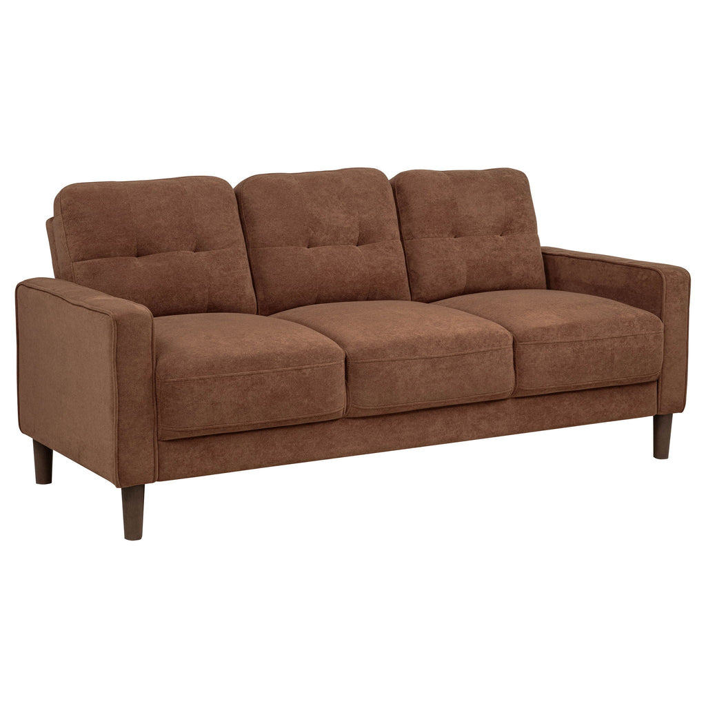 Bowen II 3-piece Fabric Upholstered Track Arm Sofa Set Rust