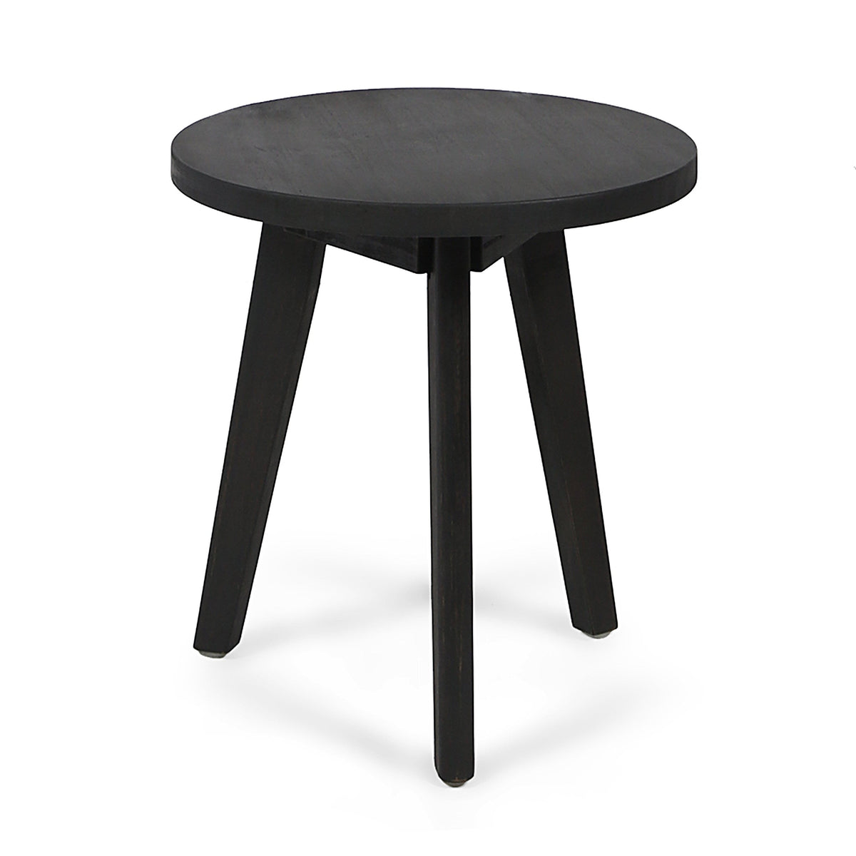 Acacia Wood Marina Side Table with Tripod Base - Gray or Light Gray