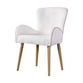 Boucle Side Chair Set of 2 with Upholstered Comfort - Beige