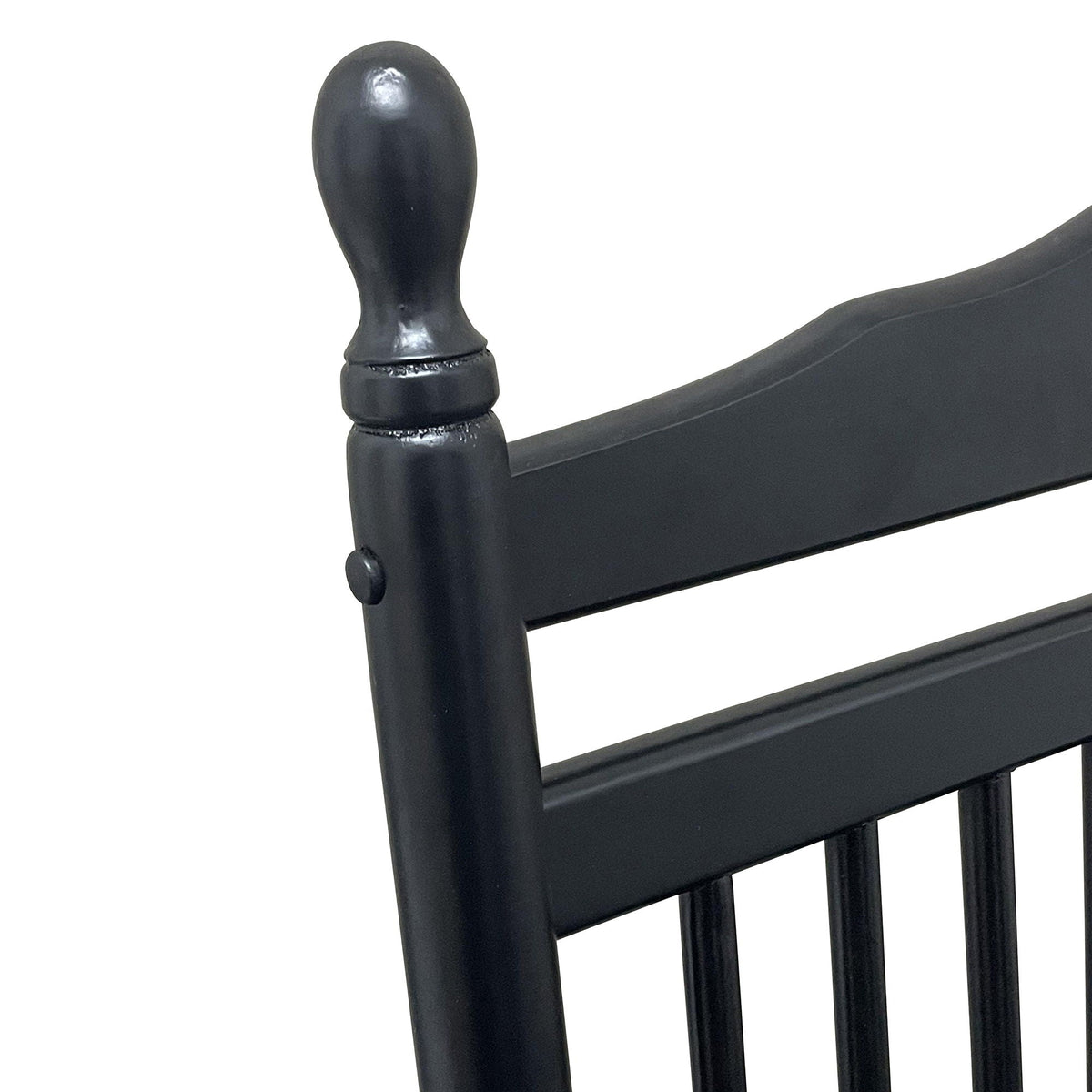 Wood Rocking Chair with Wide Seat - White or Black