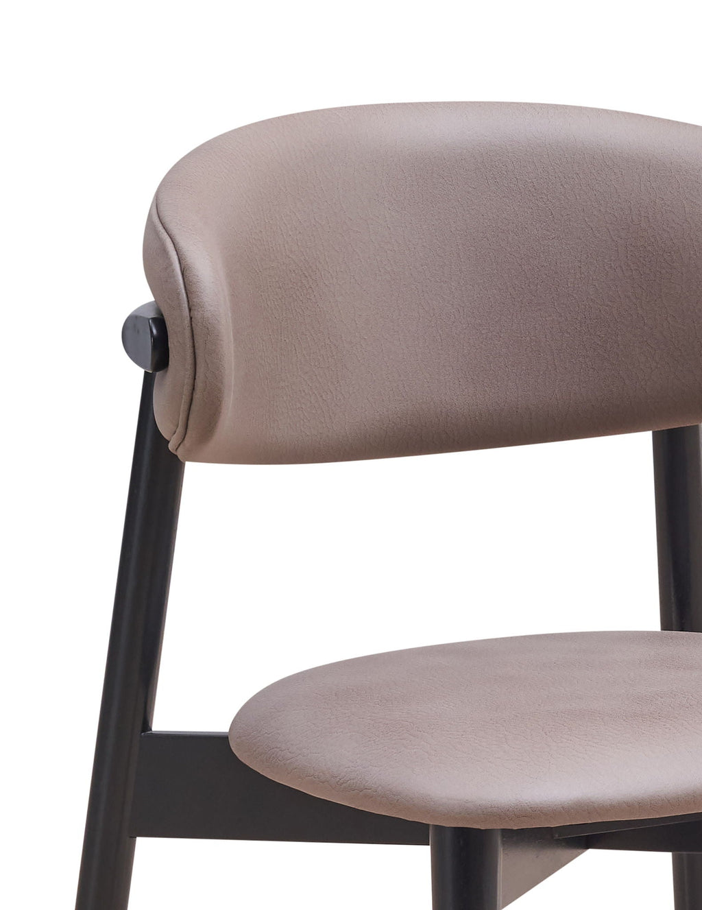 Lanae Polished Microfiber Side Chair Set of 2 with Foam Support - Gray