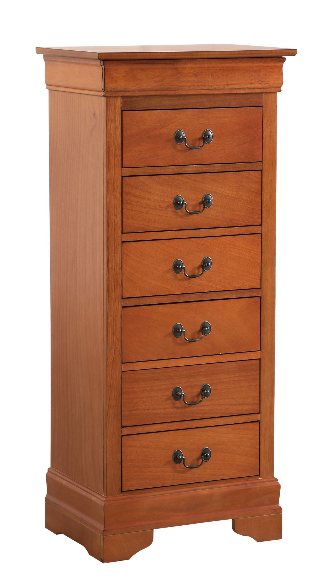 Traditional Style Lingerie Chest with Carved Base - Multiple Colors