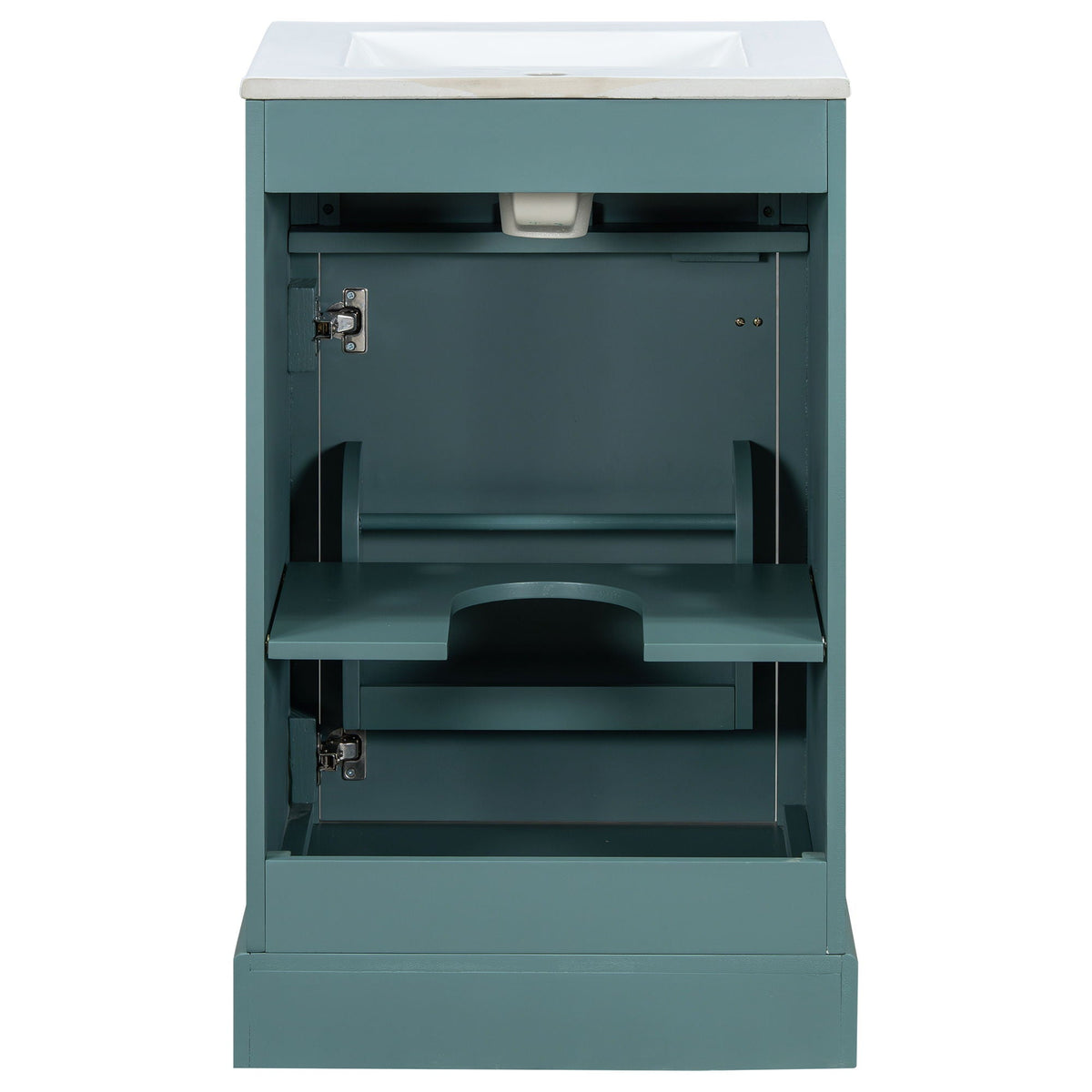 Elegant Bathroom Vanity with Ceramic Sink and Soft-Close Door - Multiple Colors