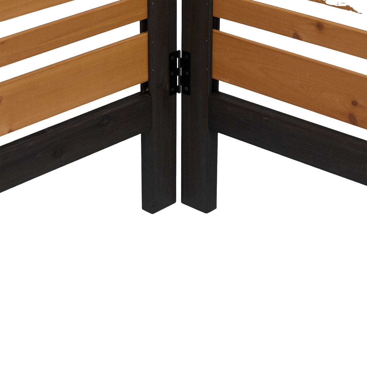 Outdoor Air Conditioner Fence Screen with Slatted Airflow - Light Brown