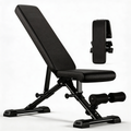 Adjustable Weight Bench with Resistance Bands - Steel Frame