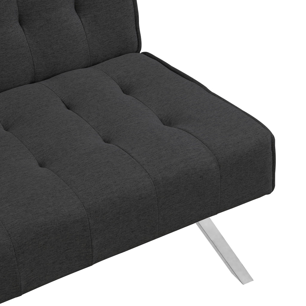 Modern Sofa Bed with Wood Frame and Stainless Legs - Multiple Colors