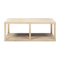 Natural Reclaimed Wood Coffee Table with Lower Shelf - Ellis