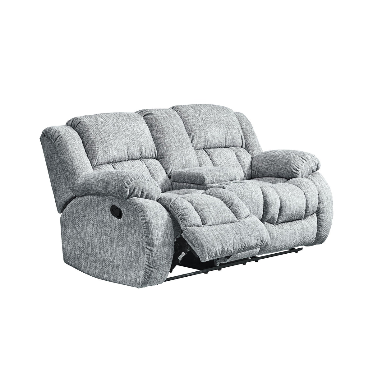 Console Reclining Loveseat with Manual Motion - Black or Gray