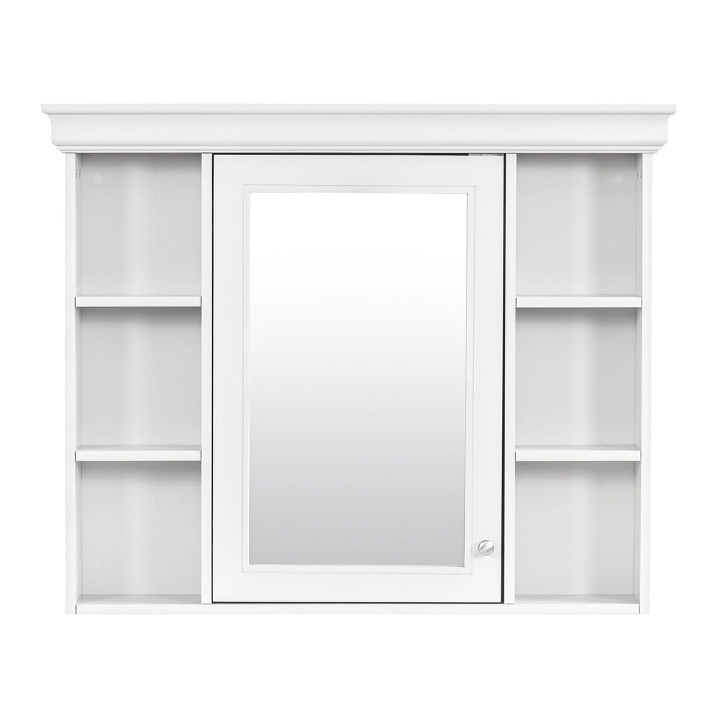 Wall Mounted Bathroom Storage Cabinet with Mirror Door - 35.5" Wide