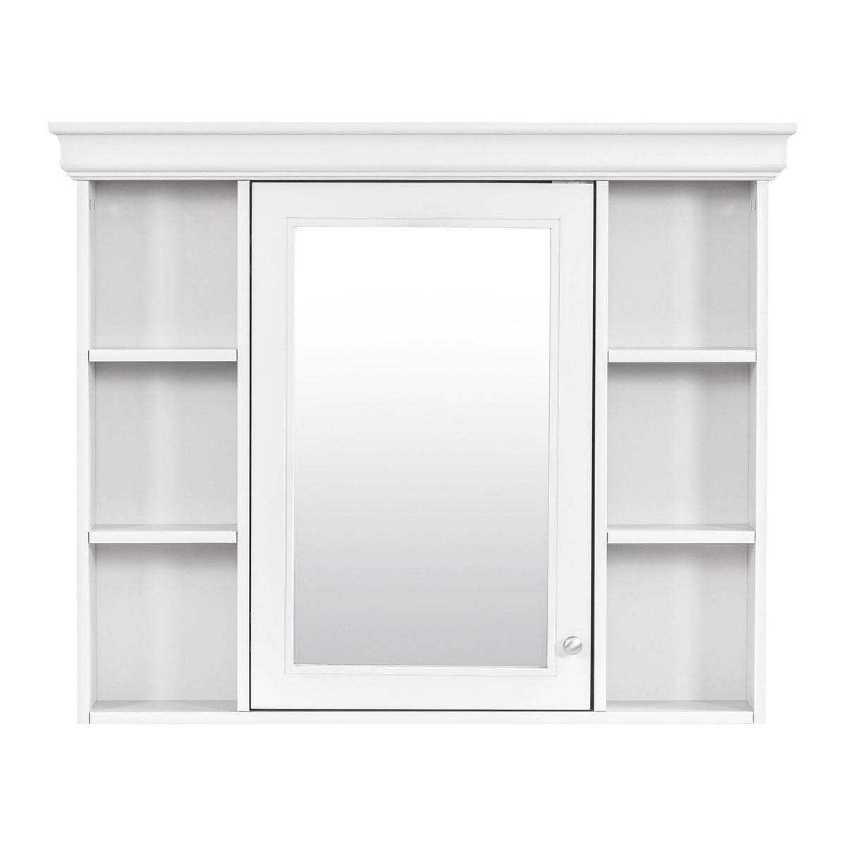 Wall Mounted Bathroom Storage Cabinet with Mirror Door - 35.5" Wide
