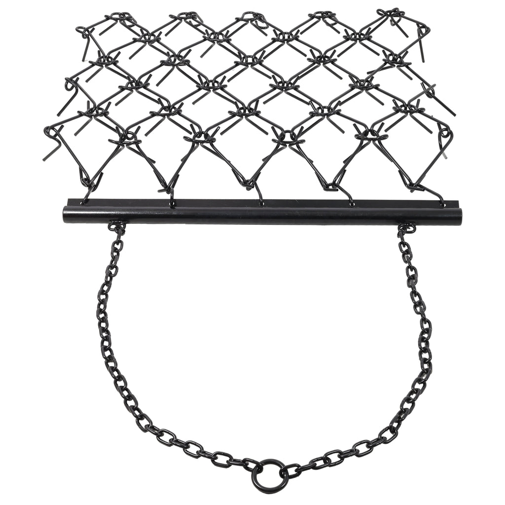 4FT Heavy-Duty Steel Drag Harrow with Rust-Resistant Finish - Black