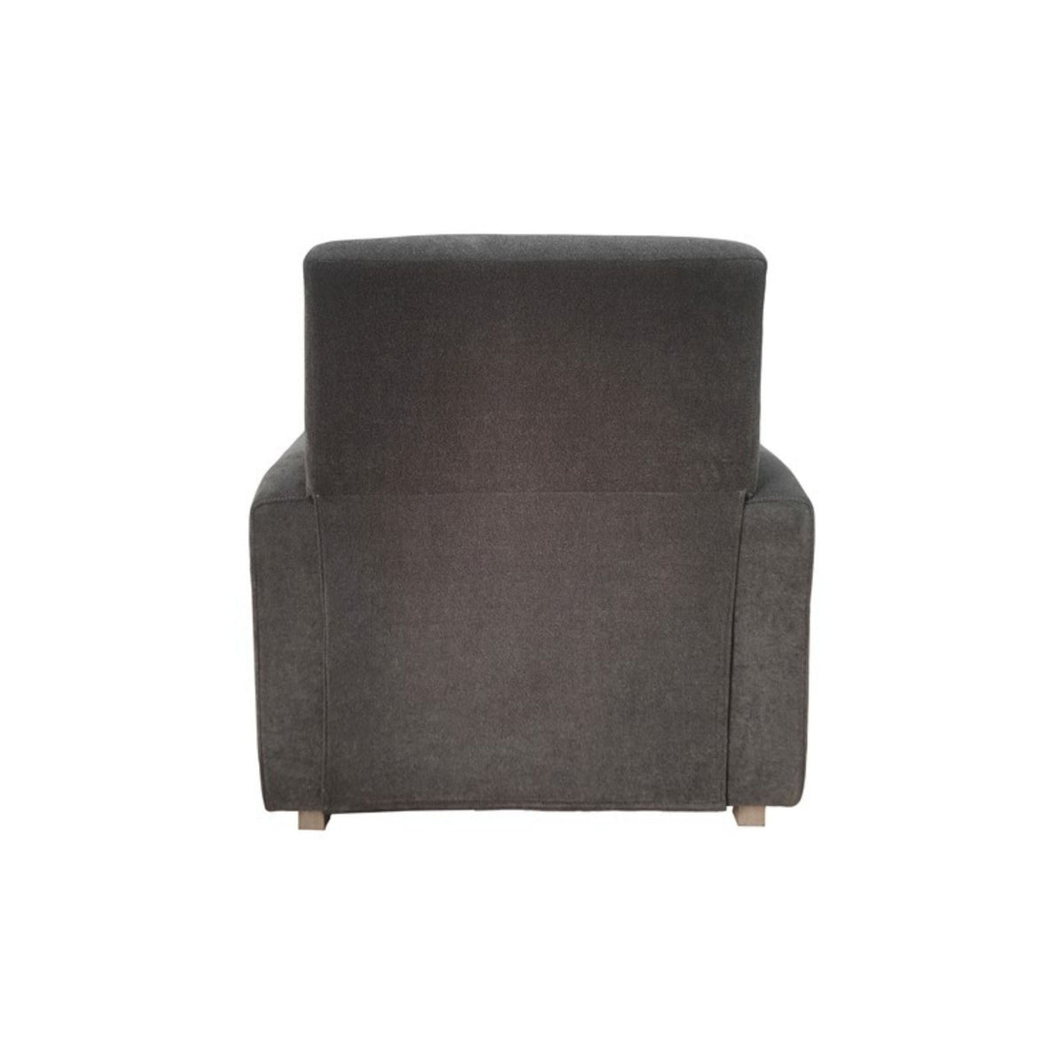 Gray Recliner Chair with Solid Wood Frame - No Assembly Required