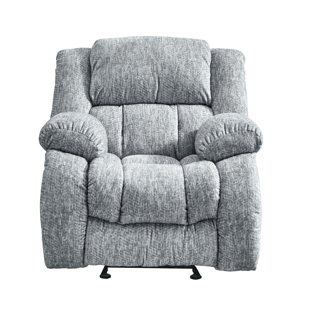 Gray Reclining Living Room Set with Manual Reclining Features - 3 Piece