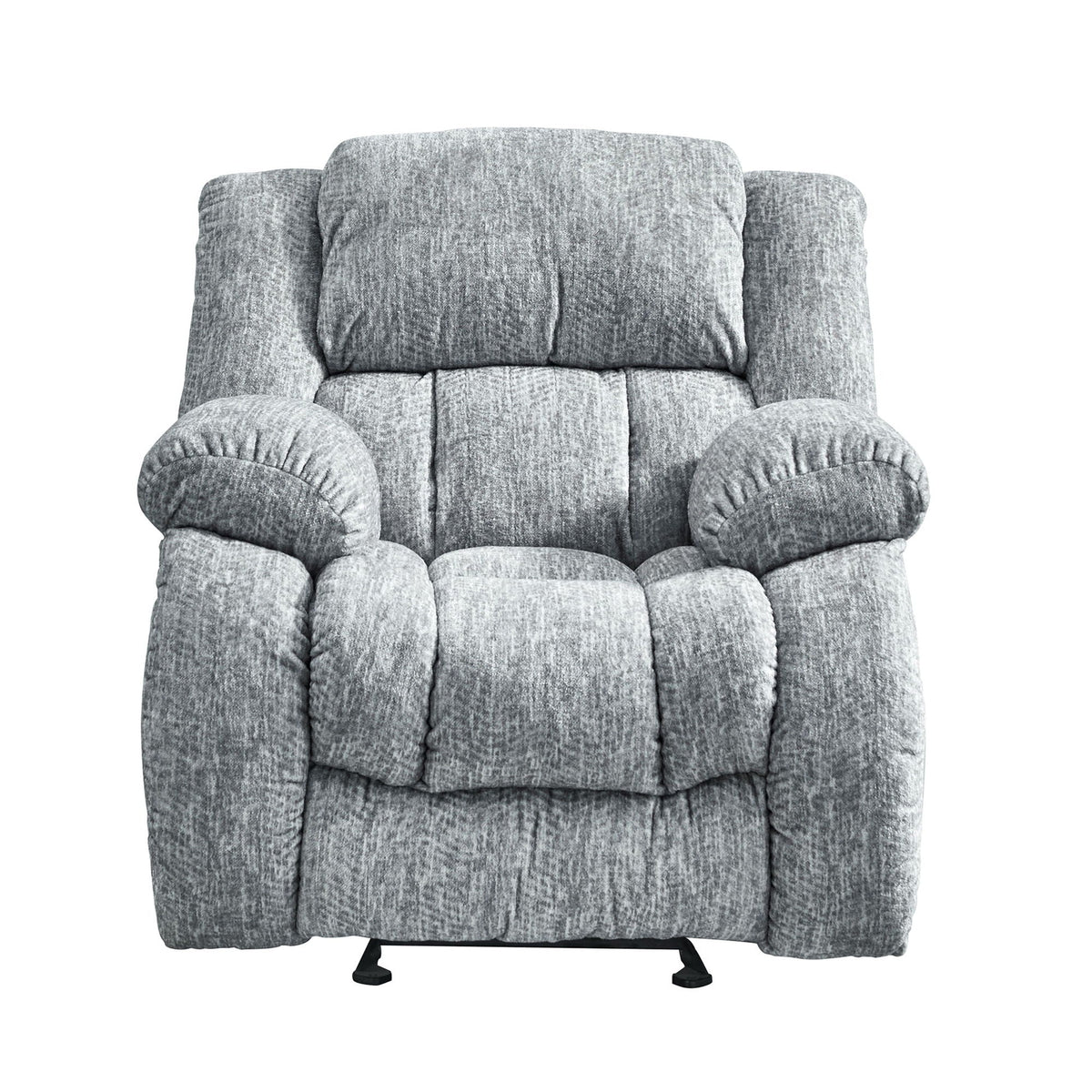 Gray Reclining Living Room Set with Manual Reclining Features - 3 Piece