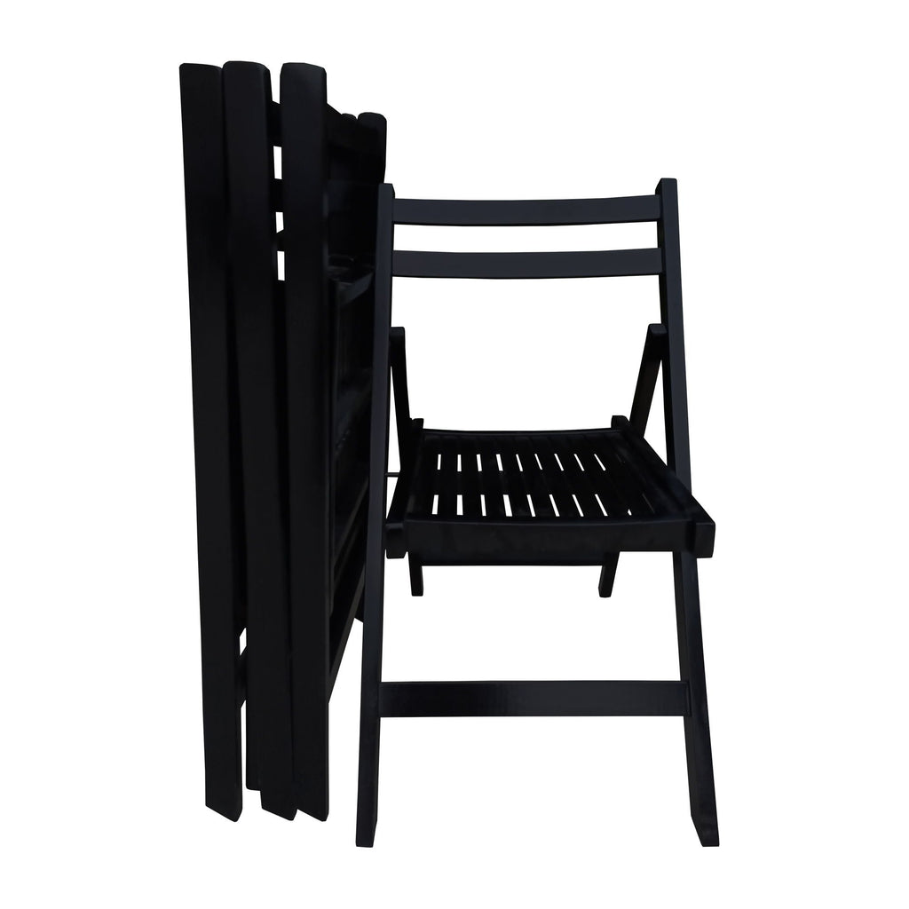Foldable Solid Wood Special Event Chair Set - Set of 4 (Multiple Colors)