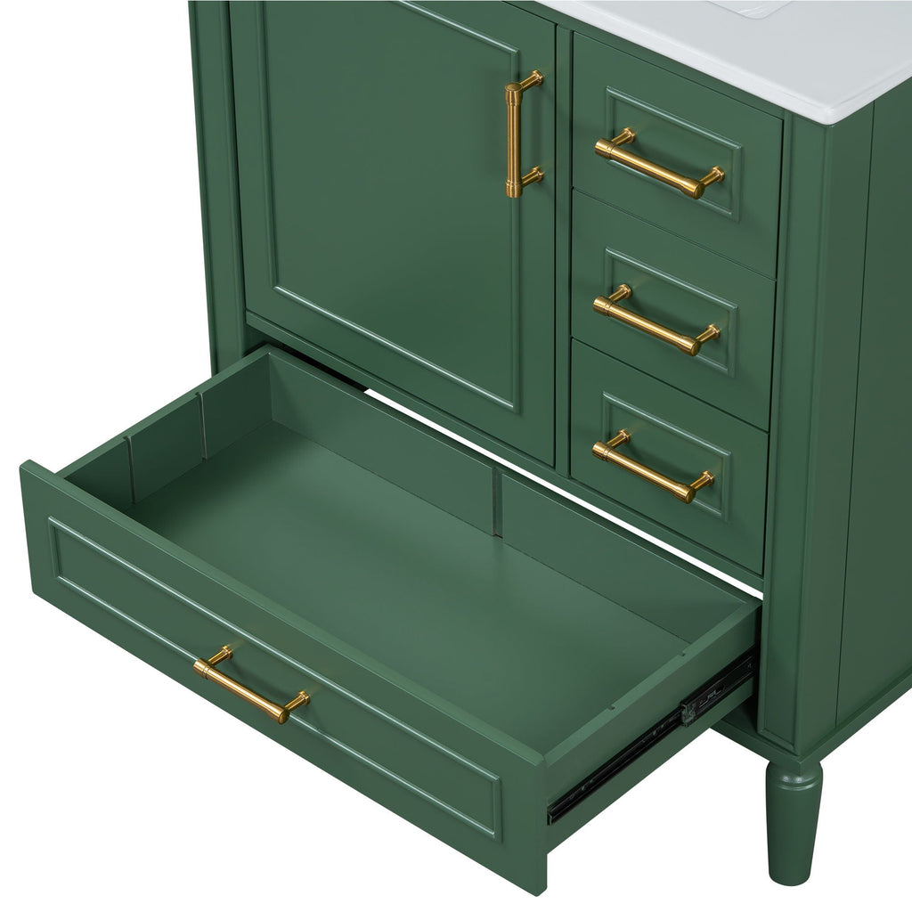 Traditional Bathroom Vanity Set with Soft Close Doors - Multiple Colors