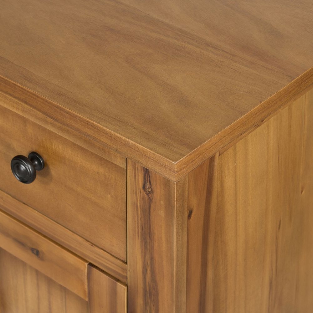 Farmhouse Cabinet Sideboard with Ample Storage - Light Brown