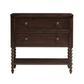 Signature Beckett 2 Drawer Accent Chest with Solid Wood Frame - Dark Brown or Beige