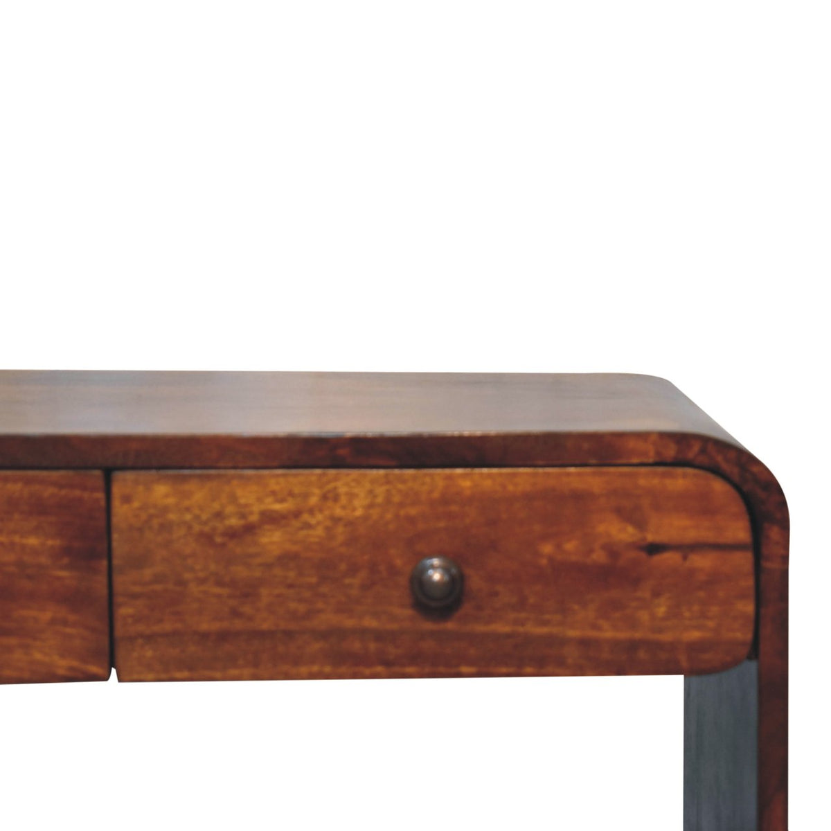 Solid Wood Aspen Slim Media Unit with 3 Drawers - Chestnut Finish