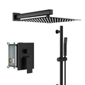 Modern Shower System with Adjustable Slide Bar - Black or Gray
