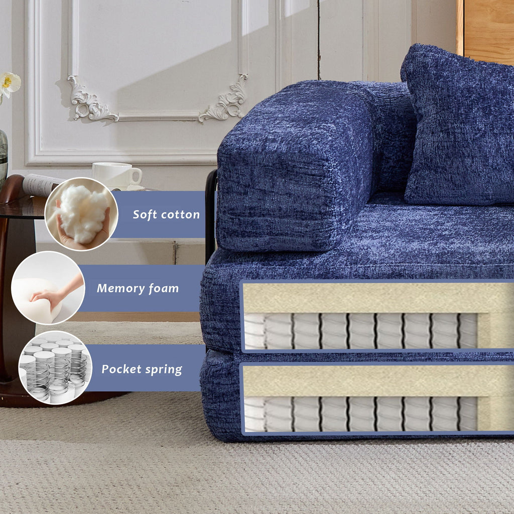 Convertible Floor Sofa Bed with Modular Design - Multiple Colors