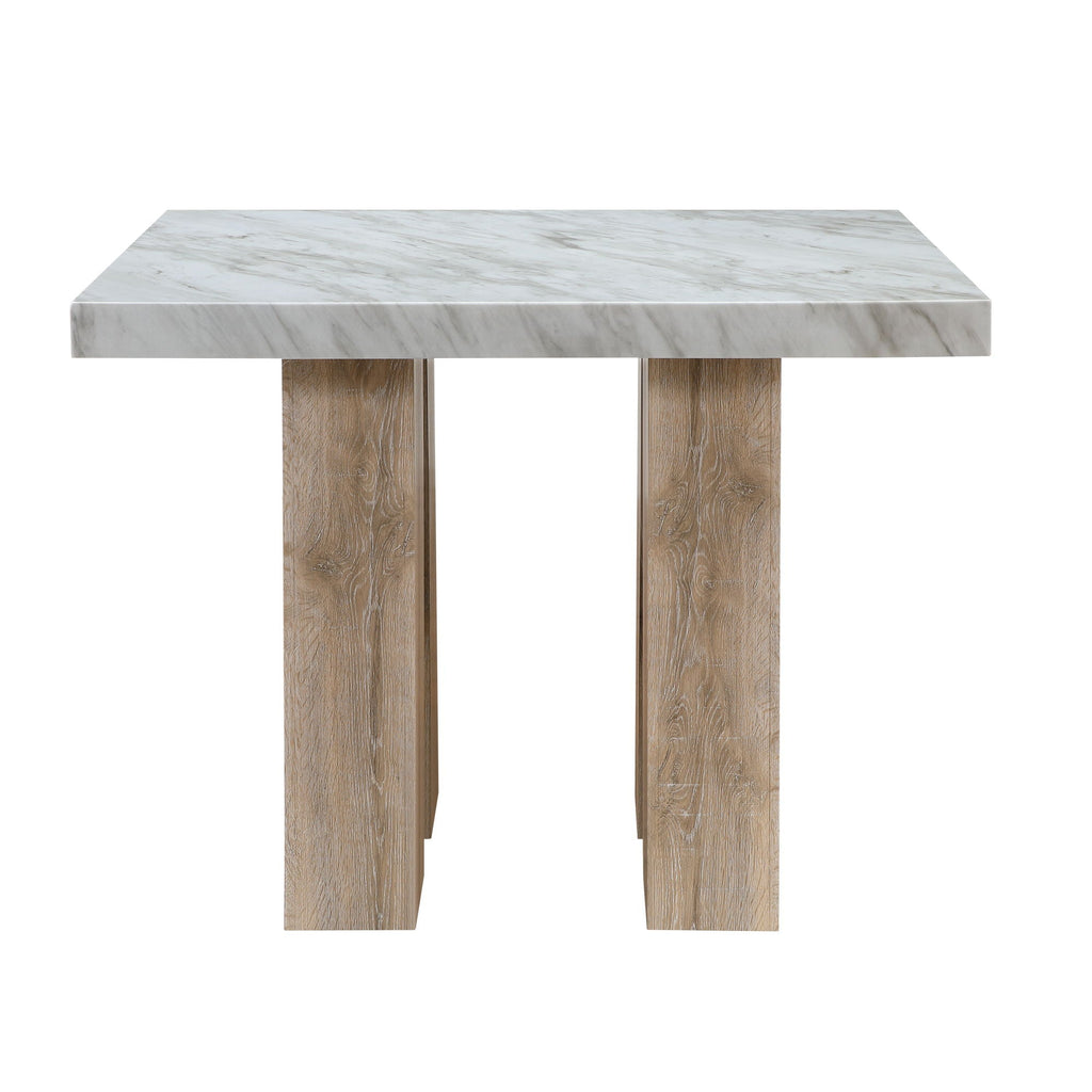 Mikha Bar Table with Extra Thick Top - Black, White, or Light Brown