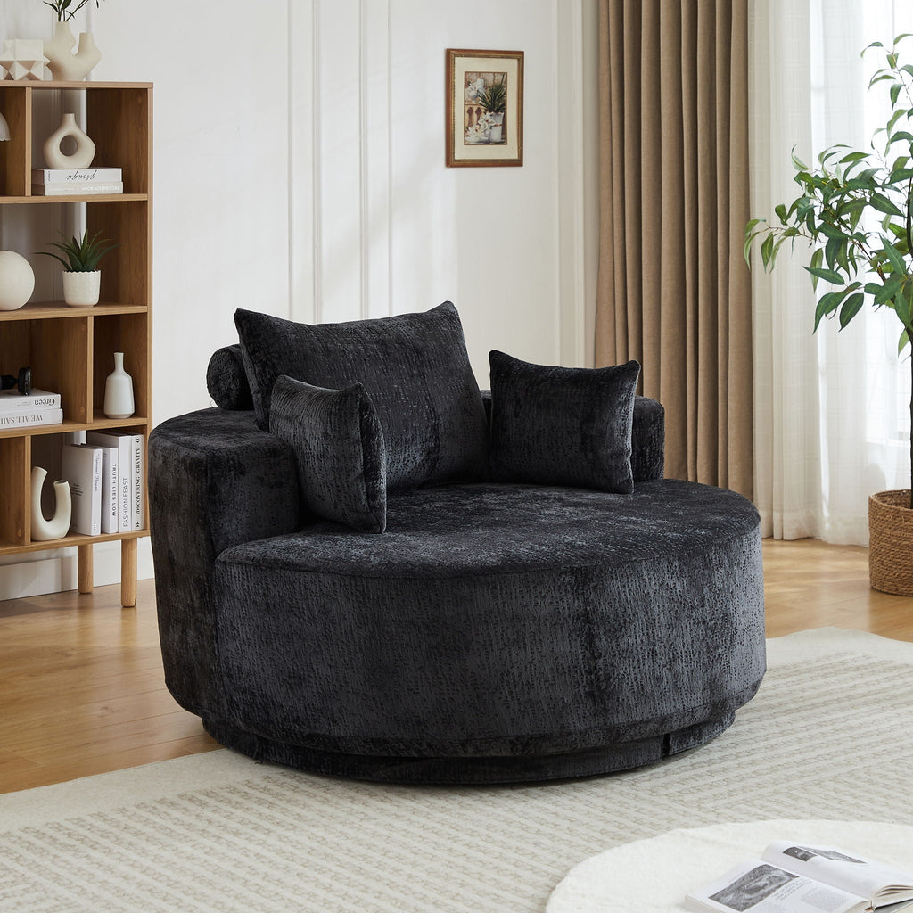 Swivel Sleeper Chair with Supportive Pillow and 360° Base - Multiple Colors