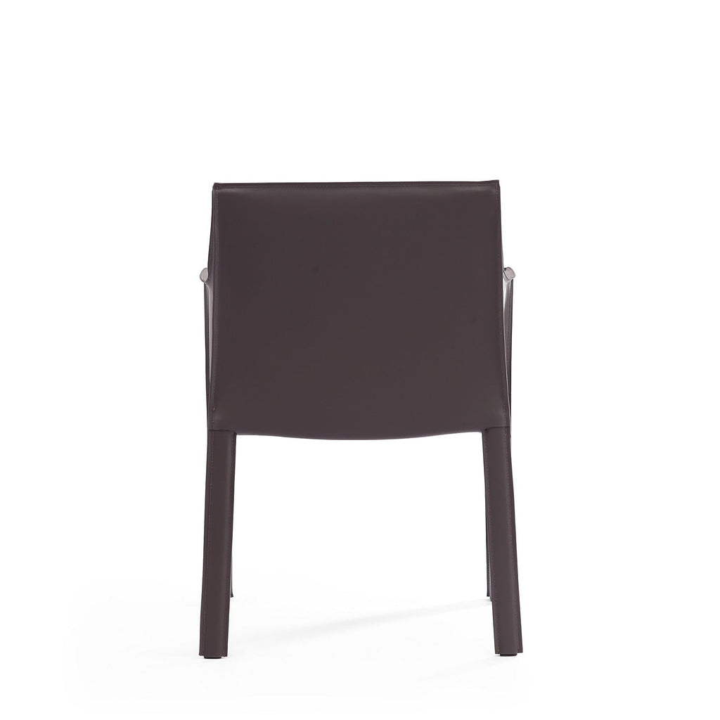 Vogue Dining Chair with Metal Frame - Light Brown or Dark Gray